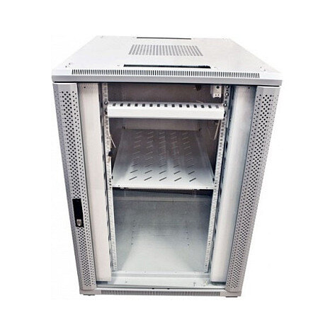 ALLNET Netzwerkschrank 19" 22HE B800/T1000mm Glastür Lichtgrau SNB-Serie