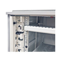 ALLNET Netzwerkschrank 19" 22HE B800/T 900mm Glastür Lichtgrau SNB-Serie