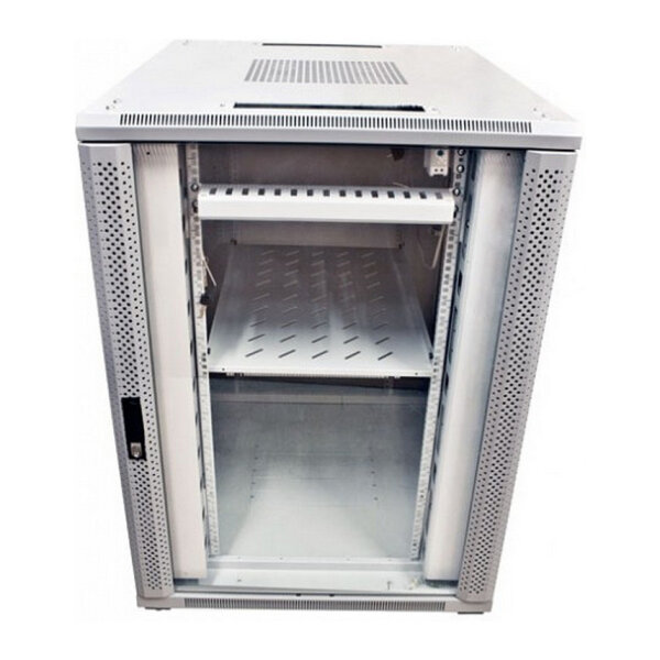 ALLNET Netzwerkschrank 19" 32HE B800/T1000mm Glastür Lichtgrau SNB-Serie