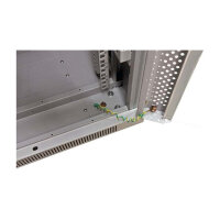 ALLNET Netzwerkschrank 19" 22HE B600/T1200mm Glastür Lichtgrau SNB-Serie