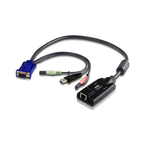 KVM Modules & Accessories USB - VGA to Cat5e/6 KVM Adapter Cable (CPU Module), with Audio & Virtual Media Support ATEN