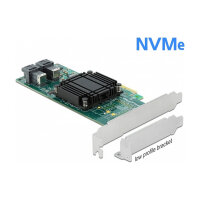 PCI Express x8 Karte zu 2 x intern SFF-8643 NVMe - Low Profile Formfaktor