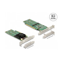PCI Express x16 Karte zu 4 x intern NVMe M.2 Key M - Low...