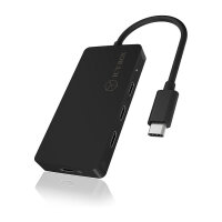 USB-C HUB 4Port ICY BOX 4xUSB-C 1xPower Delivery 100W passiv Black
