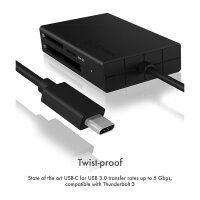 Adapter IcyBox ext. Kartenleser USB TypeC -> SD/microSD/CF retail