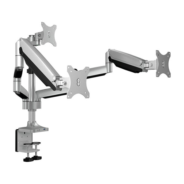 ICY BOX IB-MS505-TI Monitorständer mit Tischhalterung für drei Monitore bis zu 32" (81 cm)