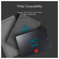 2.5 6cm 1x SATA 2.5" zu 1x USB 3.0 Host. Schreibschutz ICY BOX