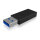Adapter ICY BOX USB-A > USB-C Black (M)