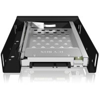 Wechselrahmen. 1xSATA 2.5" zu 1xSATA Host. trägerlos. für 3.5" Schacht ICY BOX