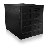 ICY BOX Backplane für 5x HDD für 3x 5,25" Schacht mit Schloss und Lüfter