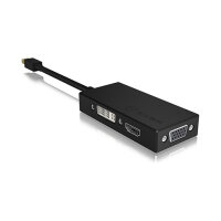Adapter ICY BOX mini DisplayPort > DVI/HDMI/VGA 4K 60Hz Black
