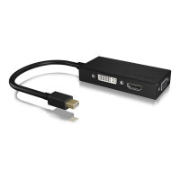 Adapter ICY BOX mini DisplayPort > DVI/HDMI/VGA 4K 60Hz Black