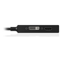 Adapter ICY BOX mini DisplayPort > DVI/HDMI/VGA 4K 60Hz Black