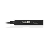 Adapter ICY BOX mini DisplayPort > DVI/HDMI/VGA 4K 60Hz Black