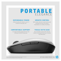 HP Maus 300 Dual Mode Kabellos BT/USB-A Weiß