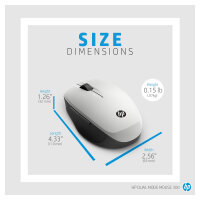 HP Maus 300 Dual Mode Kabellos BT/USB-A Weiß
