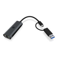 Adapter IcyBox USB3.2 Gen1 Type-A, Type-C 2.5GB Ethernet...