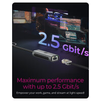 Adapter IcyBox USB3.2 Gen1 Type-A, Type-C 2.5GB Ethernet LAN retail