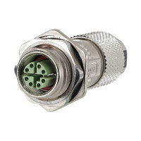 METZ CONNECT M12 Buchse IP67 gerade Flanschgeschirmt...