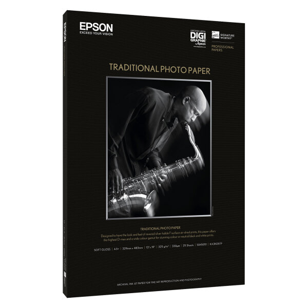 Epson Traditional Photo Paper seidenmatt, A 3+ 25 Blatt, 330 g