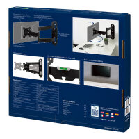 ARCTIC W1C Monitor-Wandhalterung - 13 bis 49 Zoll, 15° Neigung, 360° Rotation, 180° Drehgelenk, Kabelmanagement