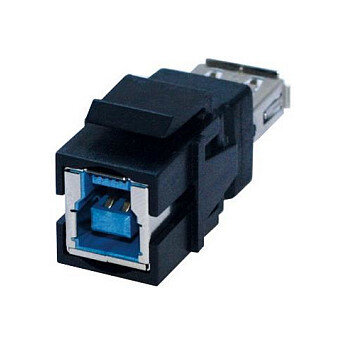 BACHMANN Keystone USB 3.0 Kupplung B/A Buchse-Buchse schwarz