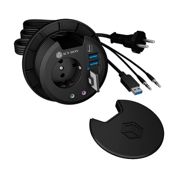ICY BOX IB-HUB1430-CR USB 3.2 Gen 1 Multiport Tisch Hub