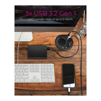 ICY BOX IB-HUB1430-CR USB 3.2 Gen 1 Multiport Tisch Hub