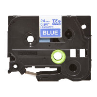 BROTHER P-Touch TZE-555 weiss auf hard blau 24mm