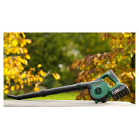 Powertools Akku-Laubblser Universal LeafBlower 18V-130, 18Volt (grn/schwarz, Li-Ionen Akku 2,5Ah, POWER FOR ALL ALLIANCE)