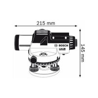 Powertools Optisches Nivelliergert GOL 32 G Professional, mit Baustativ (blau, Koffer, Maeinheit 400 Gon)