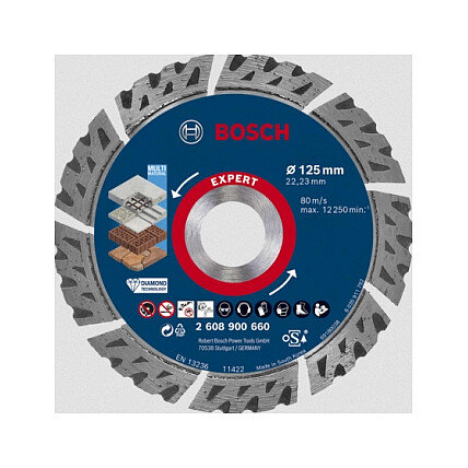 Powertools Diamanttrennscheibe Expert MultiMaterial, 125mm (Bohrung 22,23mm)