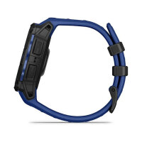 Garmin Instinct® AMOLED black mit Silikon-Wechselarmband 22 mm bolt blue