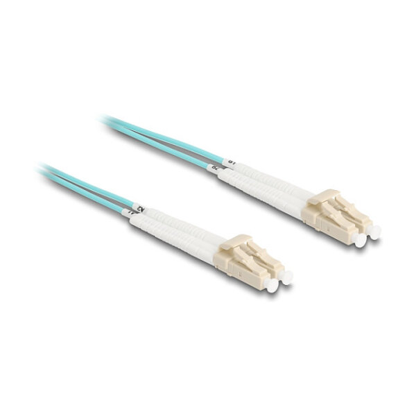 Delock LWL Kabel LC Duplex zu LC Duplex Multimode OM3 winkelbar 0,5 m