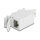 RJ45 Kupplung Cat.6A Buchse zu Buchse mit Staubschutzklappe für Hutschienen Montage grau