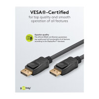 Goobay 1m DisplayPort™-Kabel 1.4, zertifiziert, 32,4 Gbit/s