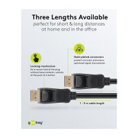 Goobay 1m DisplayPort™-Kabel 1.4, zertifiziert, 32,4 Gbit/s