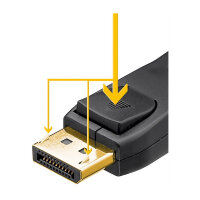 Goobay 1m DisplayPort™-Kabel 1.4, zertifiziert, 32,4 Gbit/s
