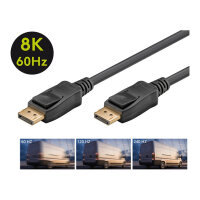 Goobay 1m DisplayPort™-Kabel 1.4, zertifiziert, 32,4 Gbit/s