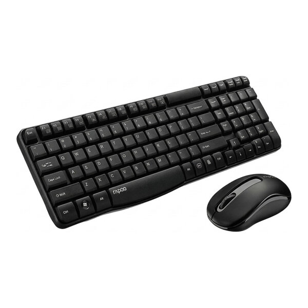 Rapoo Kabelloses Deskset X1800S QWERTZ Keyboard + Mouse black