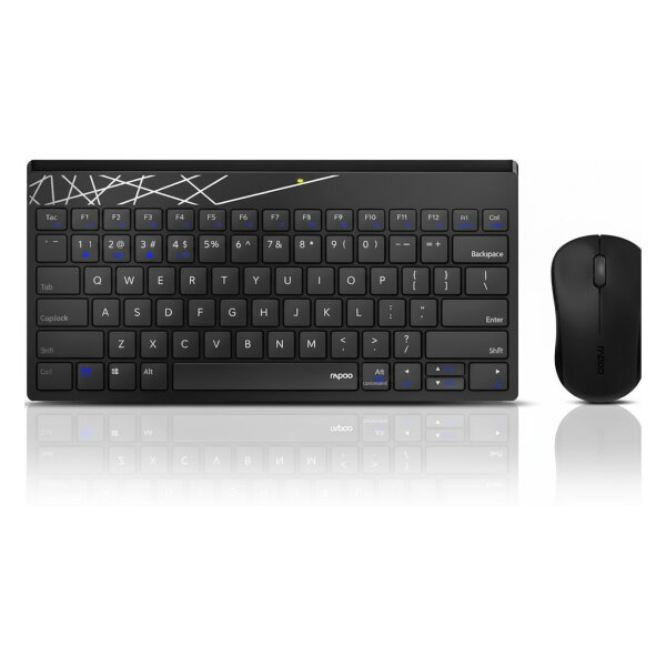 Rapoo Kabelloses Multi-Mode-Deskset 8000M QWERTZ Keyboard + Mouse black