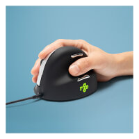 R-Go Maus HE ergonomisch rechts USB groß schw./silb...