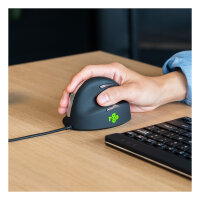 R-Go Maus HE ergonomisch rechts USB groß schw./silb retail