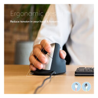 R-Go Maus HE ergonomisch rechts USB groß schw./silb retail
