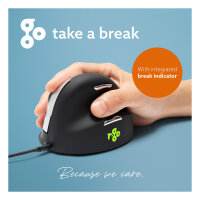R-Go Maus HE ergonomisch rechts USB groß schw./silb retail