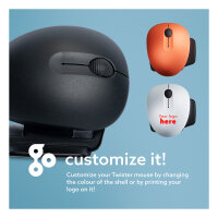 R-Go Maus Twister ergonomisch beidhändig USB u. Bluetooth sw