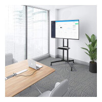 Techly TV LED/LCD Wagen f. LCD LED TV 30"-65" höhenverstellb