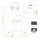Techly TV LED/LCD Wagen f. LCD LED TV 30"-65" höhenverstellb