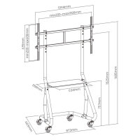 Equip Bodenstandhalter 60"-105"/1TFT 100kg Heavy-Duty gr lite Retail