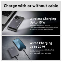 Intenso Magnetic Wireless Power Bank MW5000 grau